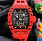 Super Clone Richard Mille RM022 Tourbillon Aerodyne Dual Time Zone Watches Red TPT Case